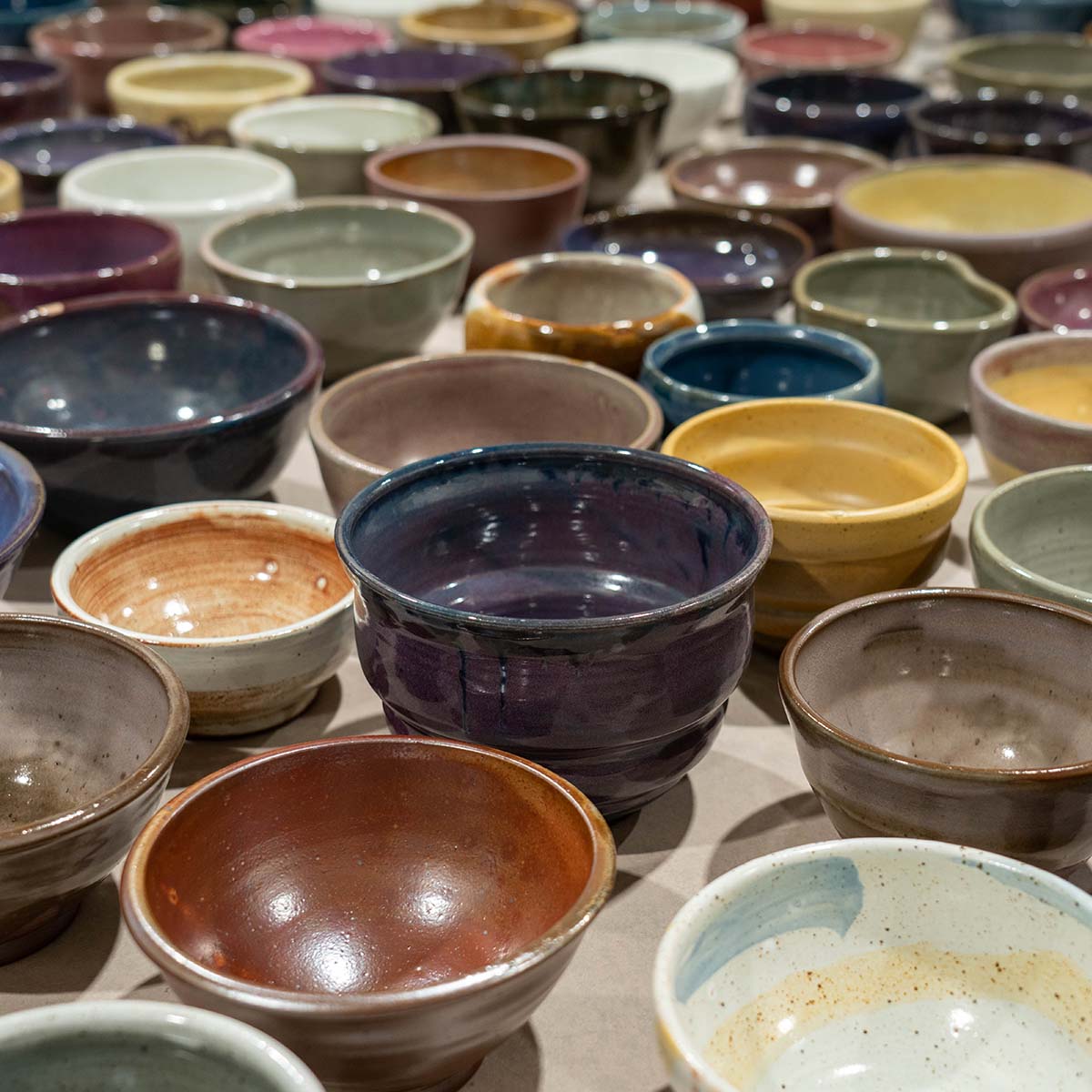 ceramic bowls on table