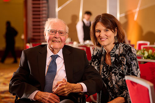 Robert S. Geer and President Kat Schwaig