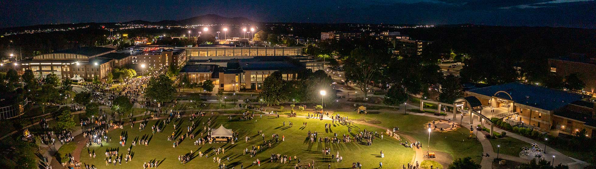 ksu green outside at night