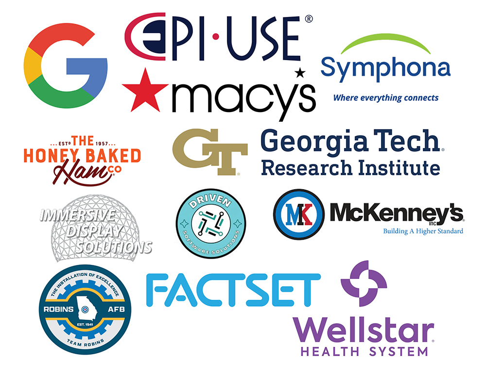 Various company logos that will be repensented at the Fall 2024 Employer Networking