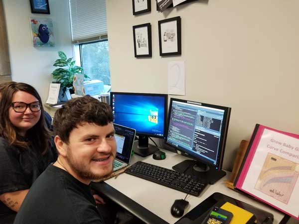 ksu human studies lab students at computers