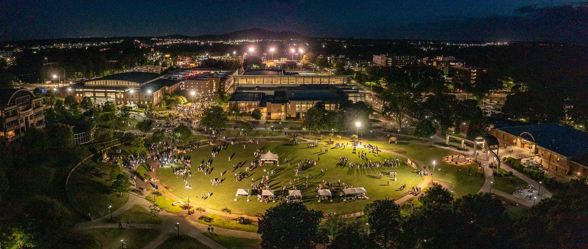 aerial photo of ksu forever owl event