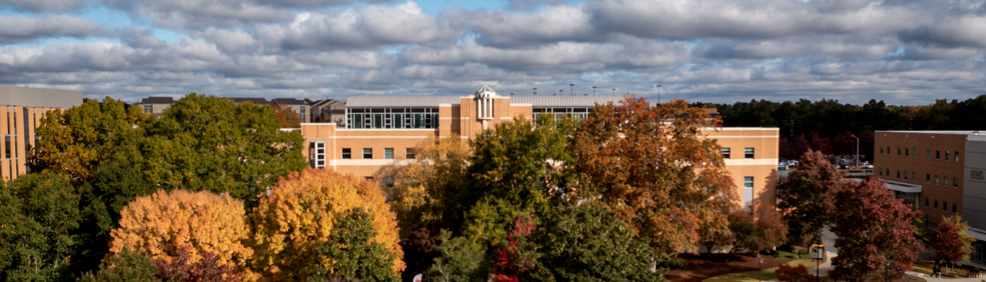 outside coles school of business during the fall