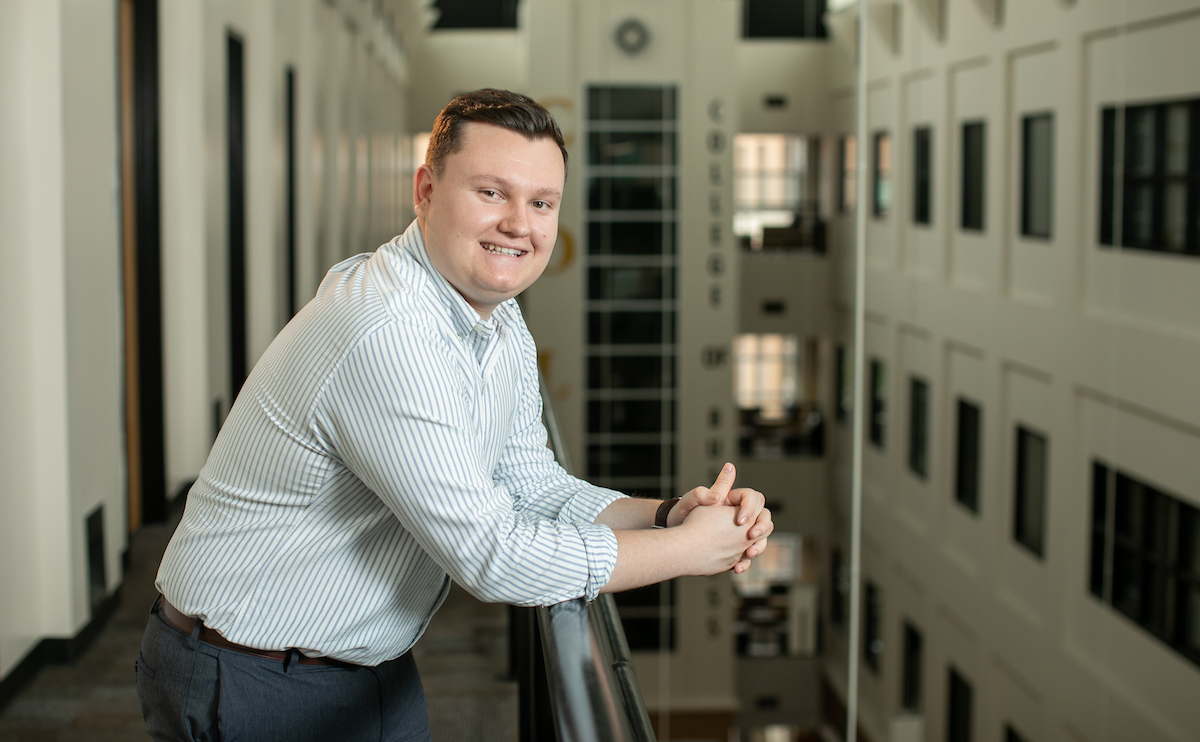 coles school of business finance student  posing in Internal Audit Center