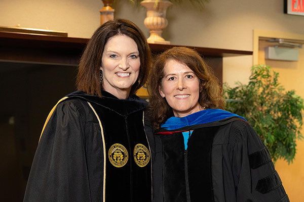 President Kathy Schwaig and Georgia McGaughey