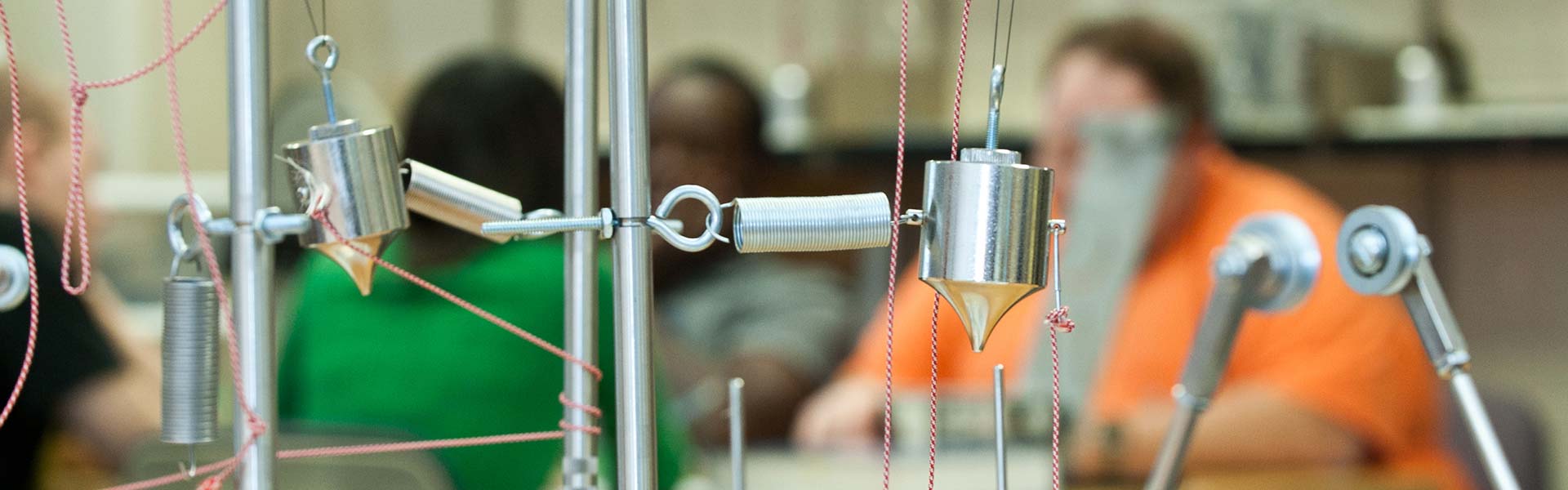 Physics equipment used in a class with students at Kennesaw State University