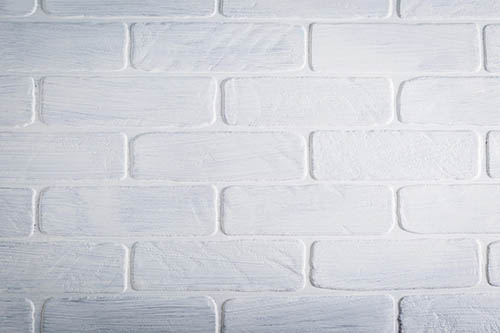 white brick wall.