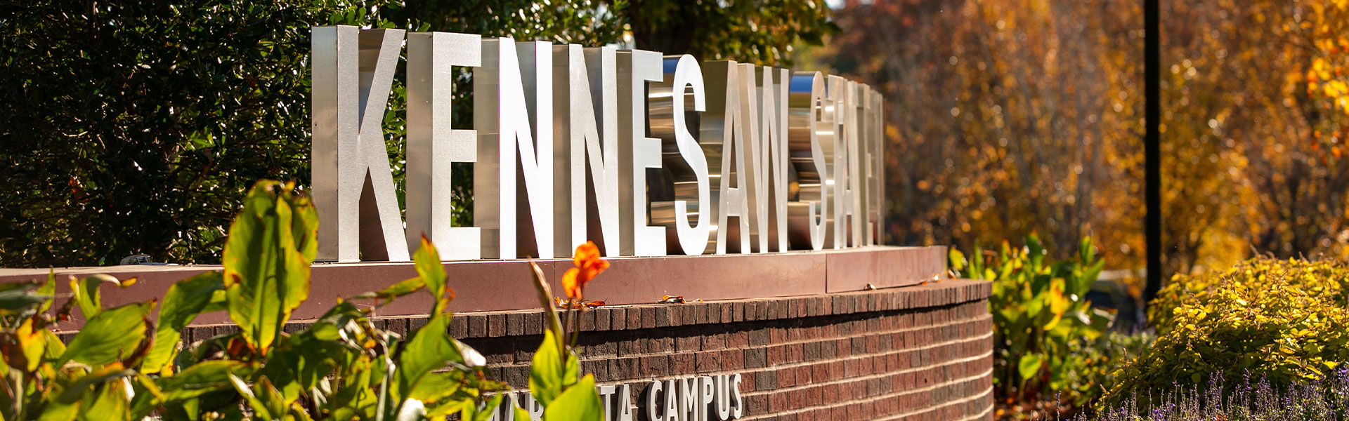 kennesaw state university sign on the marietta campus.