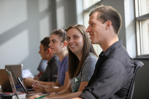 Students focusing