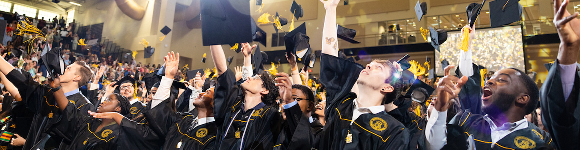 Graduates at commencement