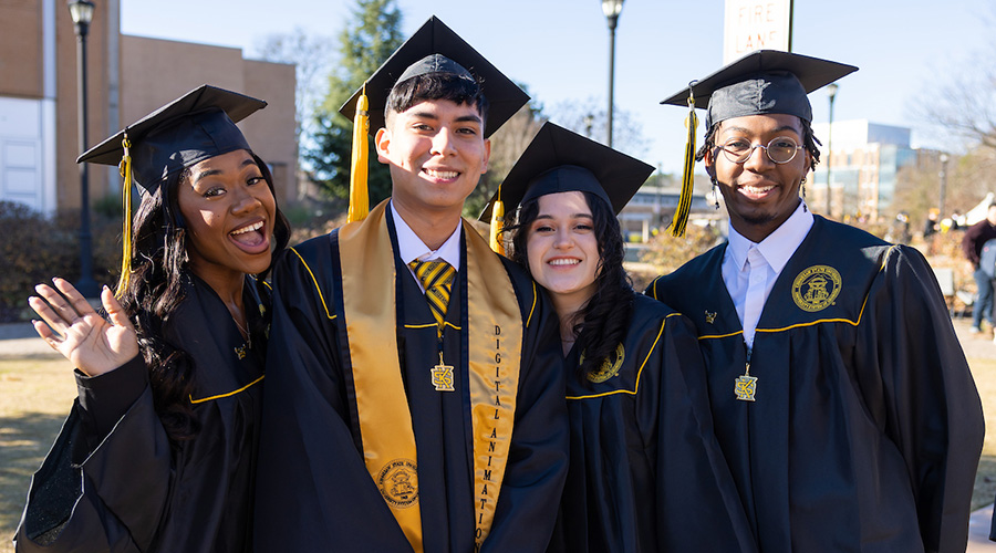 Students after commencement