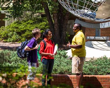 photo of KSU students touring campus