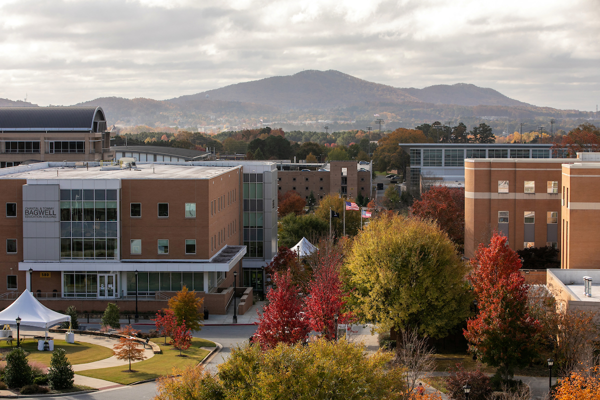 outside arial view of ksu campus