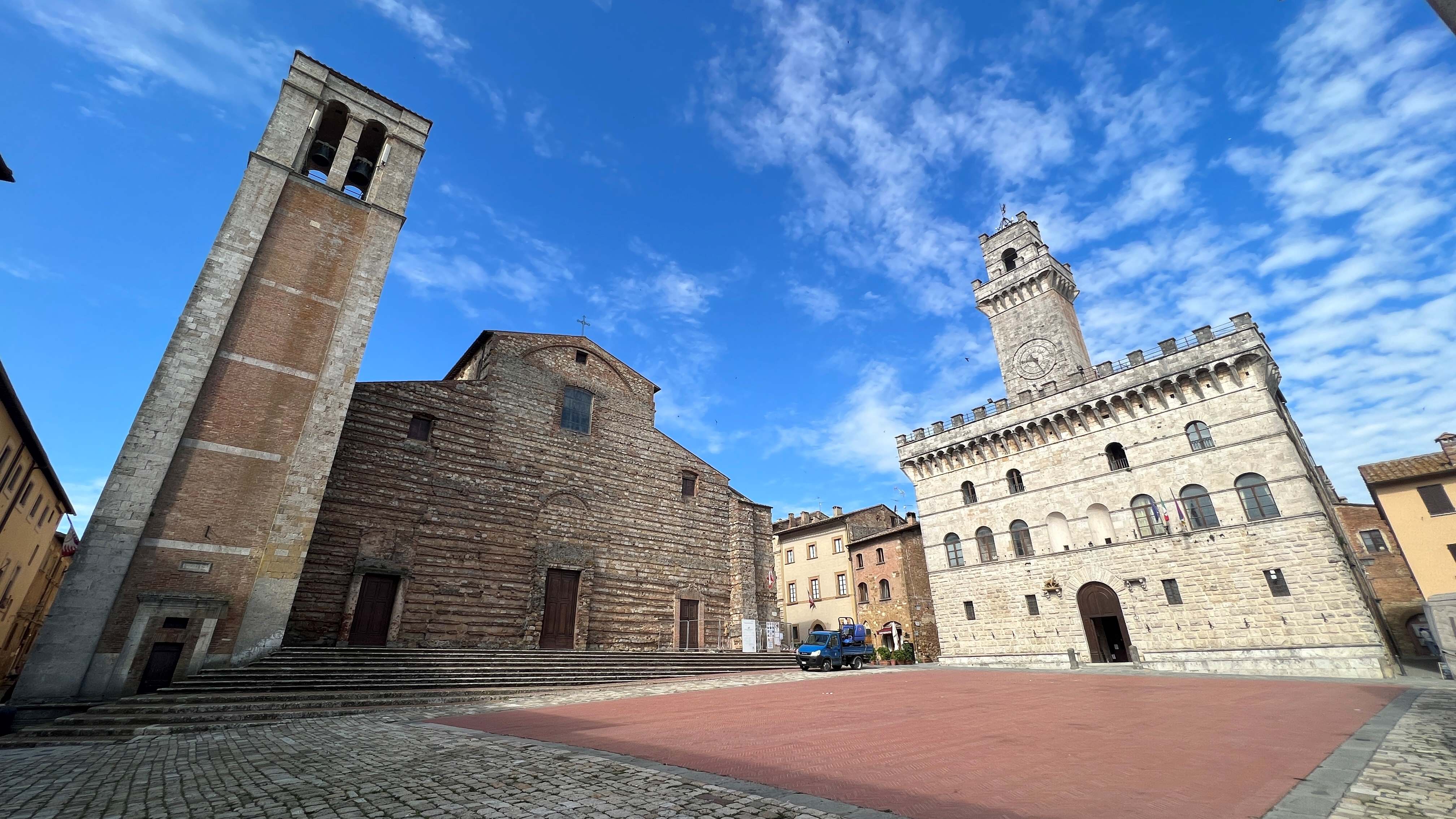 photo of montepulciano on the hillside