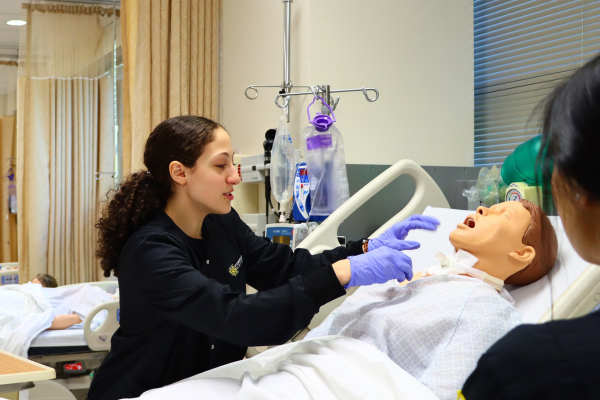 kennesaw state nursing cohort student in lab