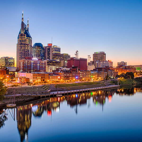 Waterfront view of Nashville