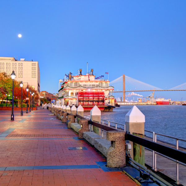 Boardwalk view of Savannah