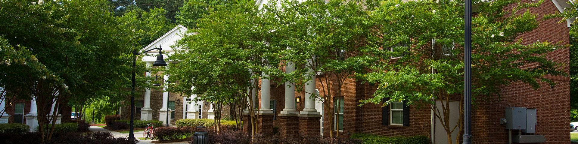 Exterior of one of the University Columns houses