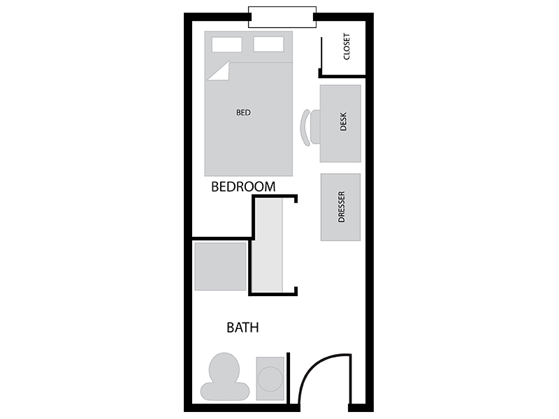 1 bedroom floor plan