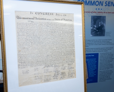 photo of the restored KSU Declaration of Independence