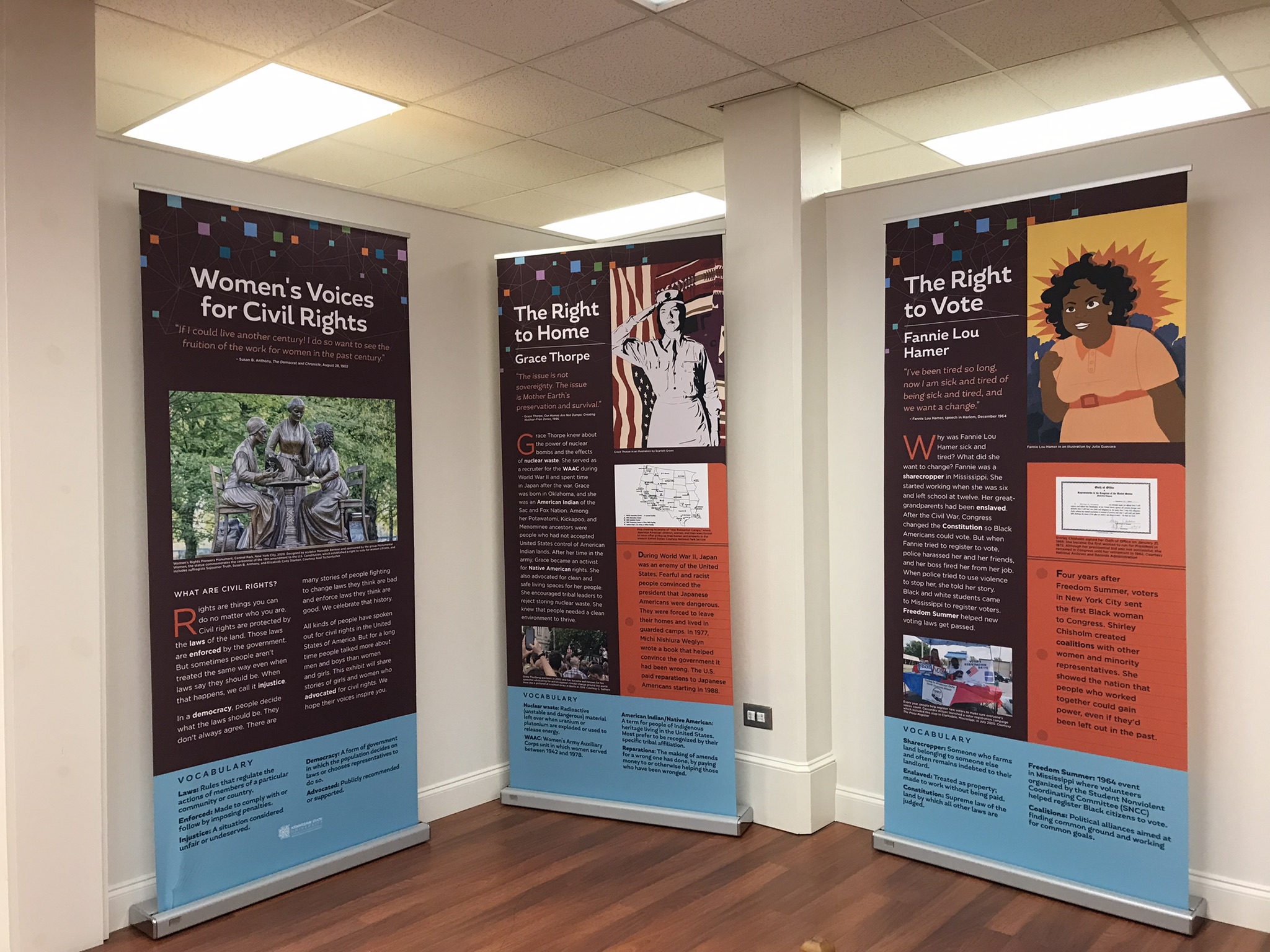 Women's Voices for Civil Rights exhibit