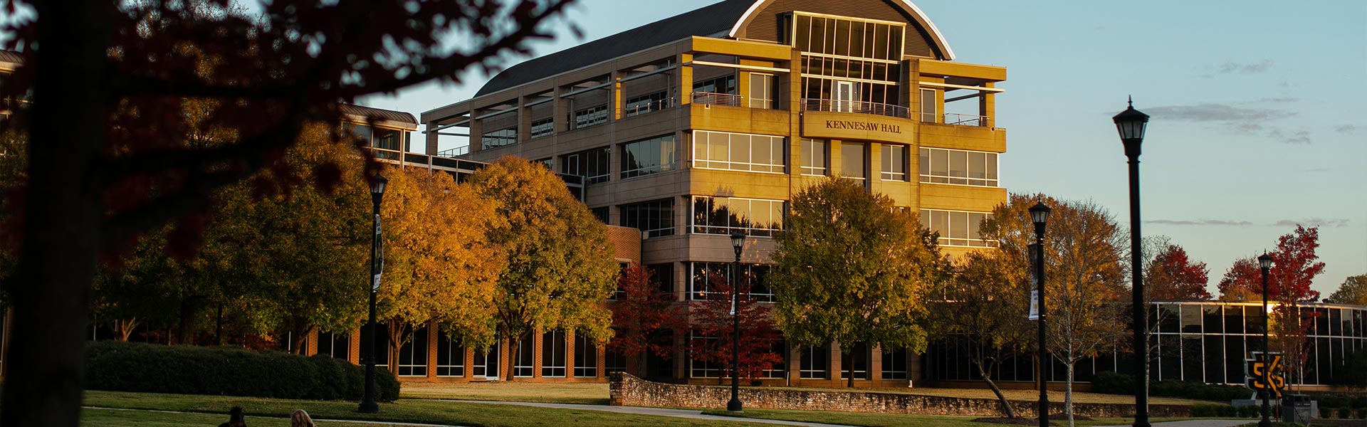 kennesaw hall at dusk.