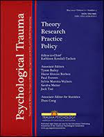 journal cover of theory research practice policy: psychological trauma.