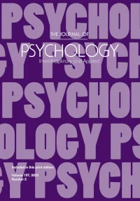 journal cover of the journal of psychology.