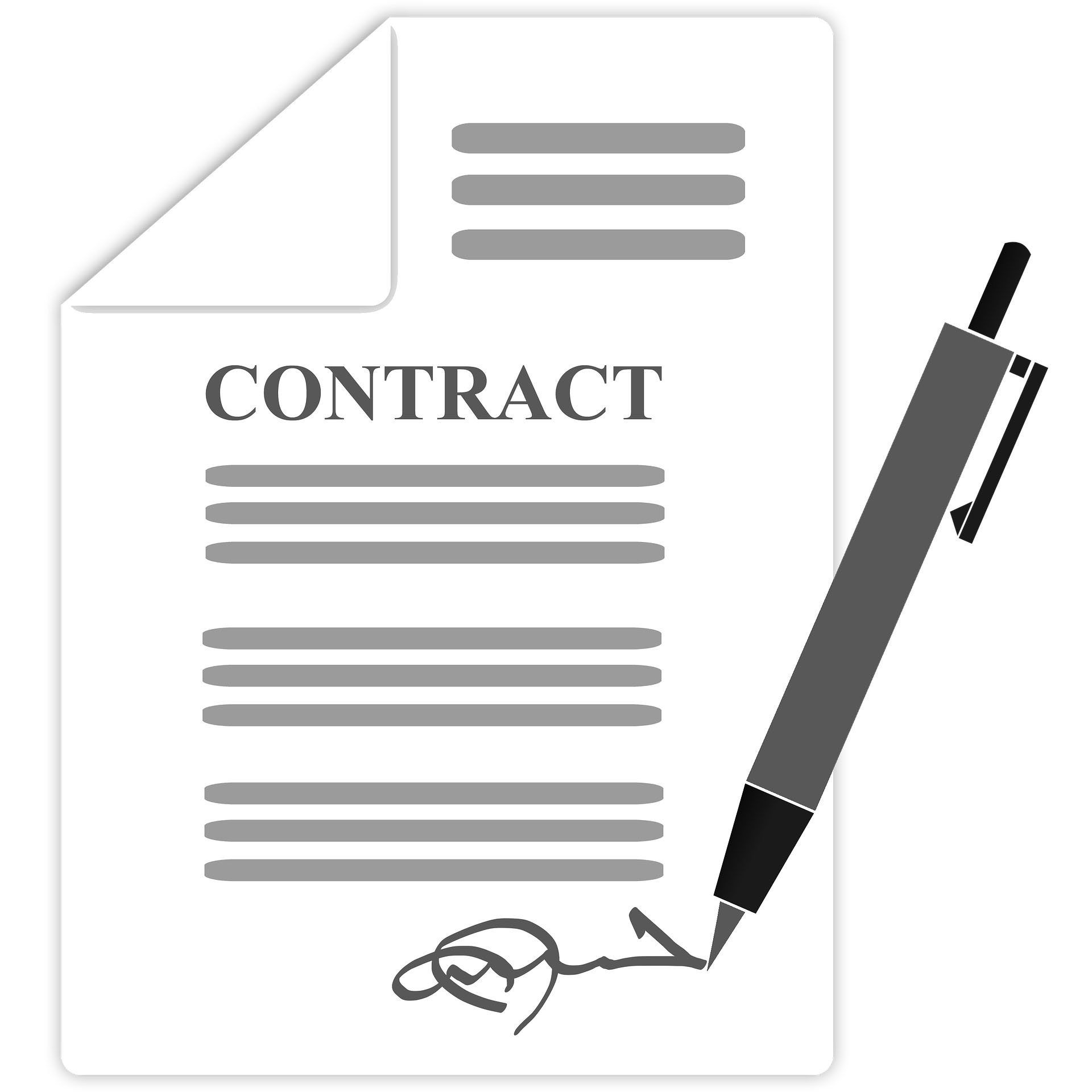 icon version of a contract being signed