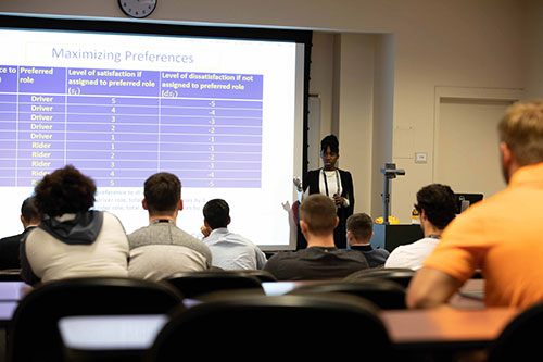 Student giving Oral Presentation at an Academic Conference