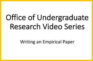 Image of video twelve - Writing an Empirical Paper