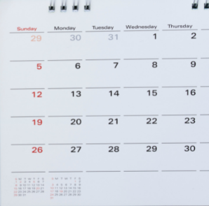 a calendar.