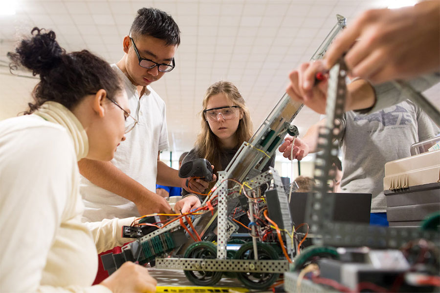 five mechatronics students.