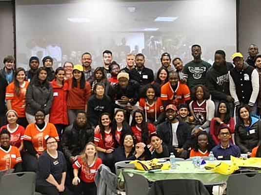 KSU students in the global village resource center