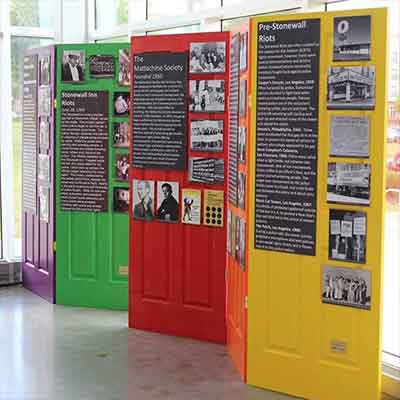 LGBTQ history wall