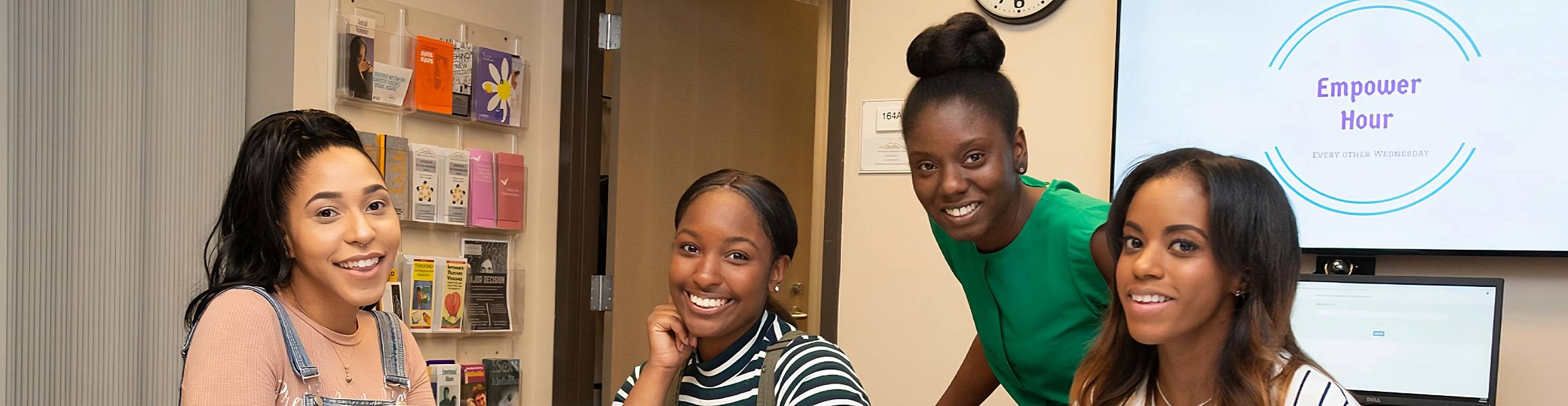 Students at the Women's Resource Center.