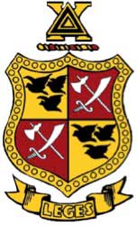 Delta Chi crest.