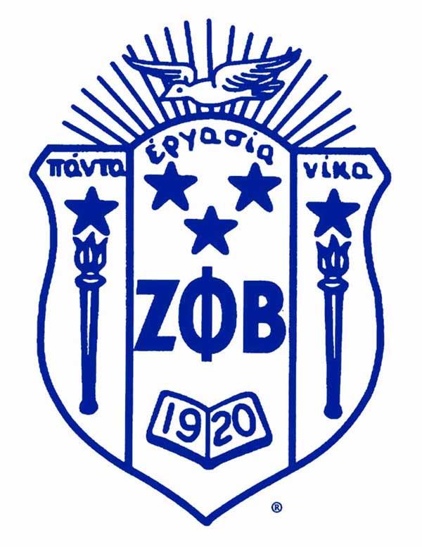 Zeta Phi Beta crest.