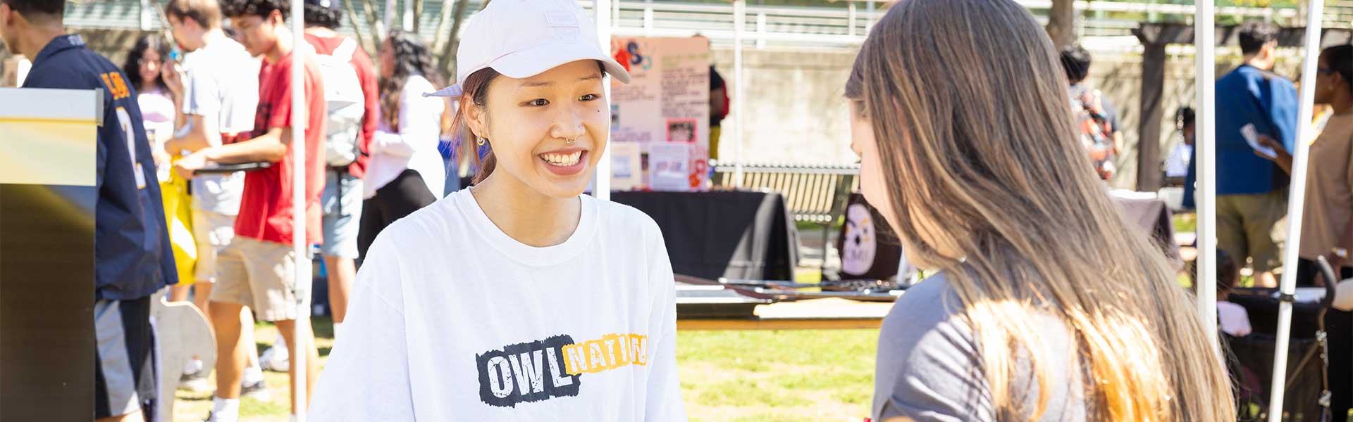 ksu student at the extreme student involvement fair.