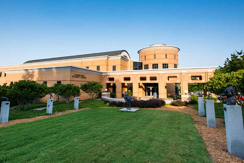 outside view of carmichael student center