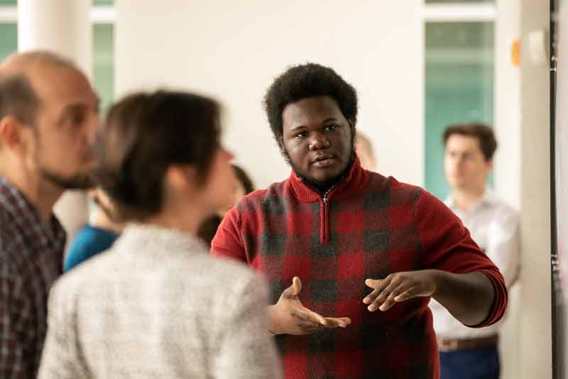 group of people having conversation