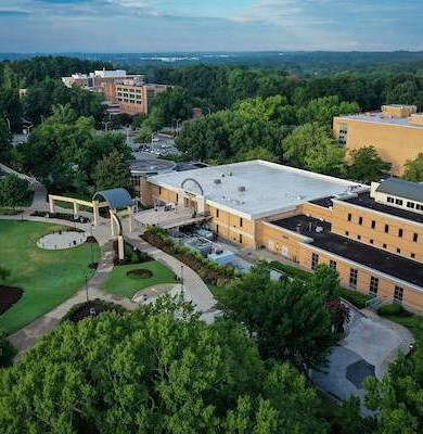 KSU campus green from a bird's eye view. 