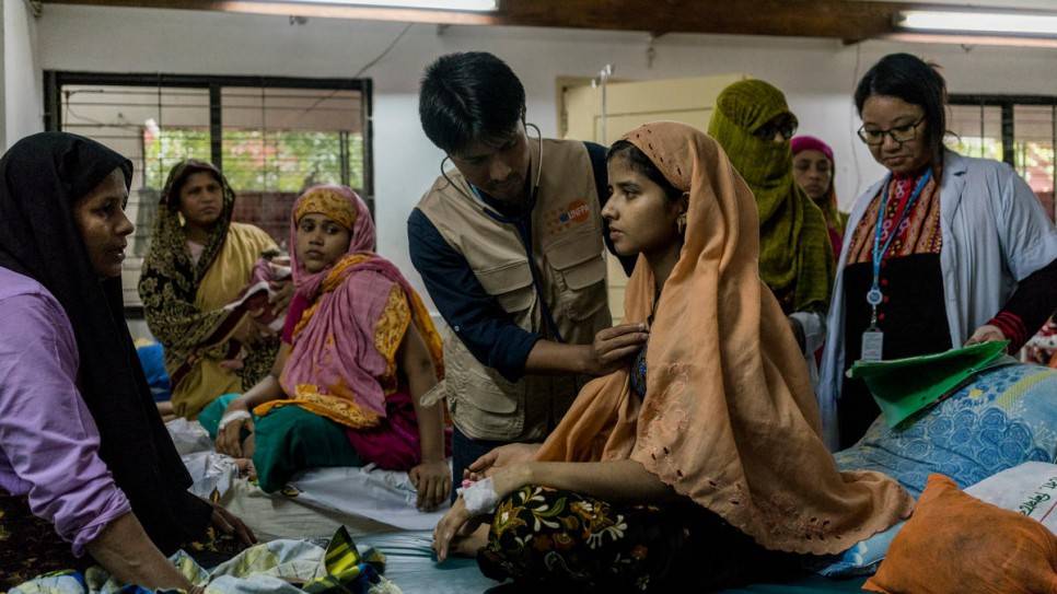 medical worker at garment factory