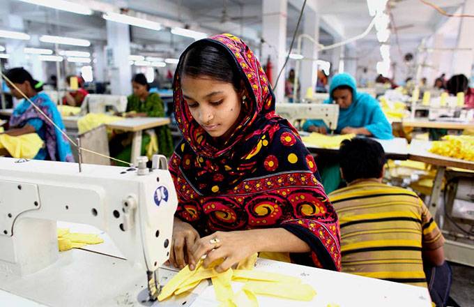 young garment worker