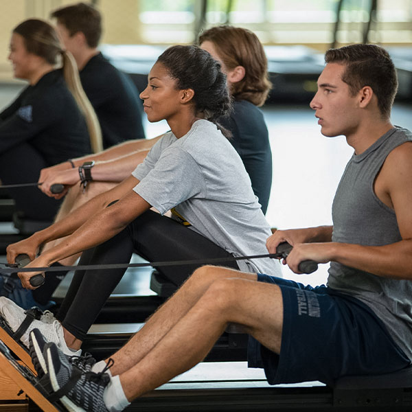 Students working out at the Rec Center