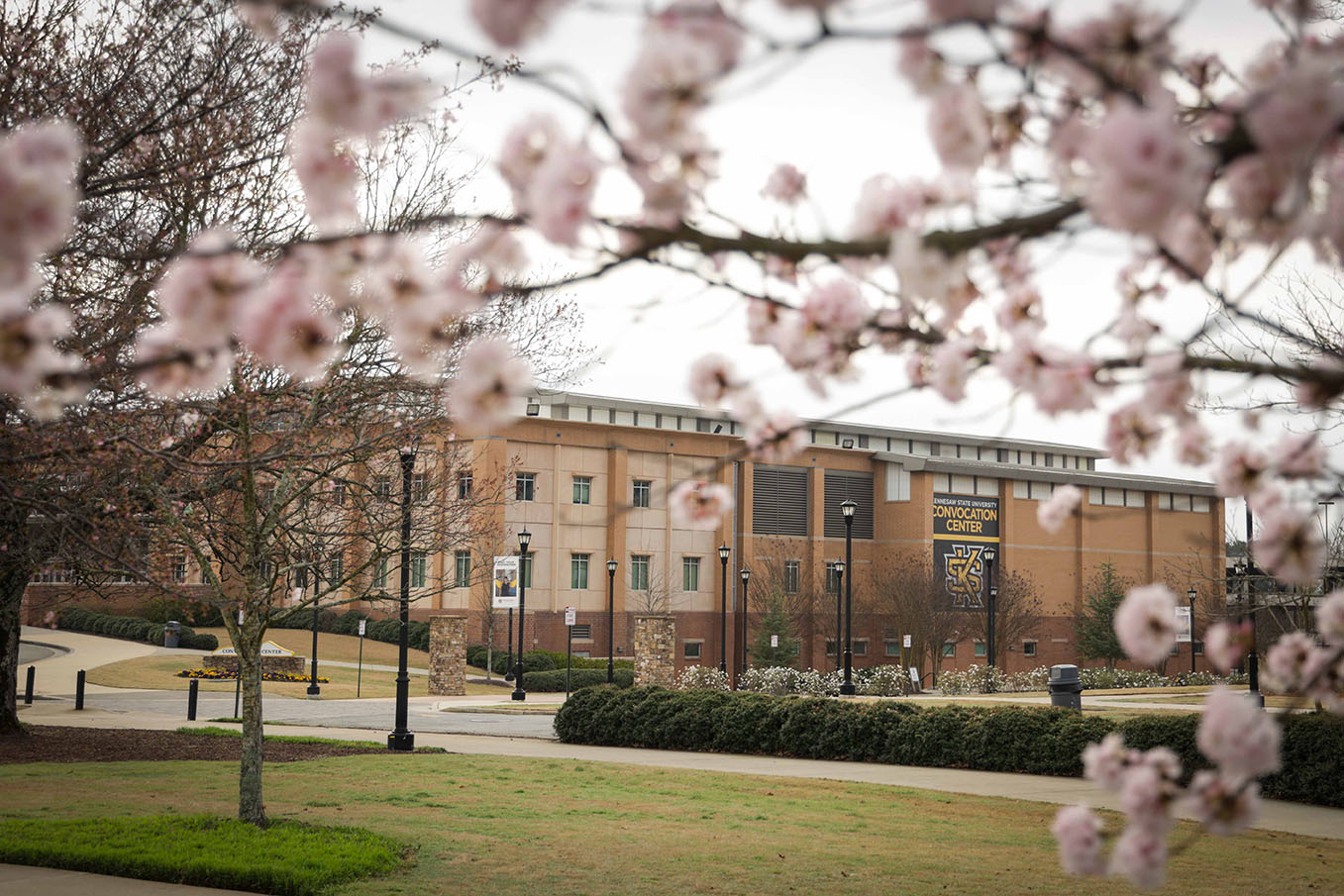 exterior of convocation center at kennesaw state university georgia.